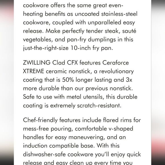 Henckels Release Ceramic Non-Stick 10" Skillet - Picture 5 of 9